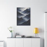 Textured Navy Mountain Horizon Wall Art & Canvas Print