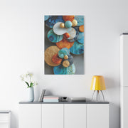 Overlapping Multicolor Metal Circles Wall Art & Canvas Print