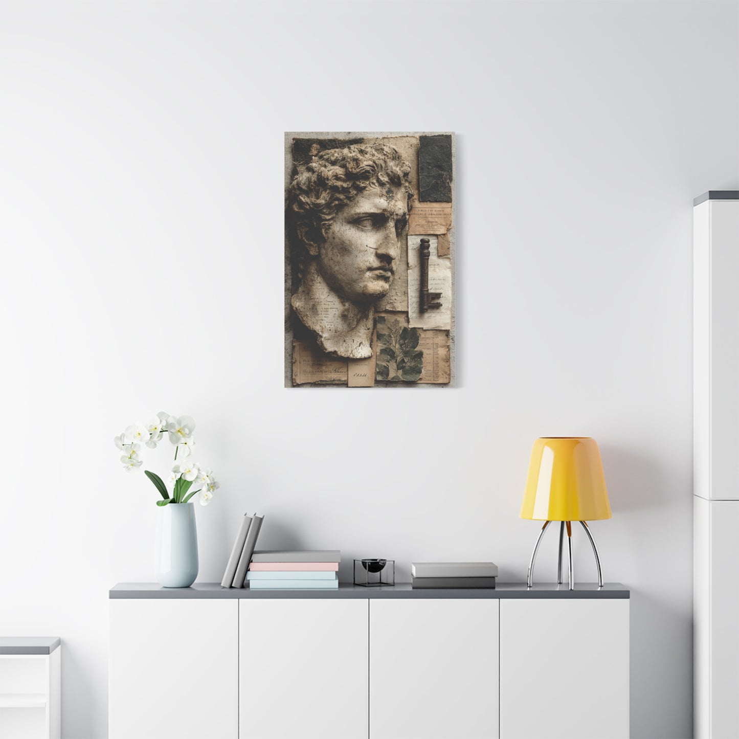 Antique Classical Bust Collage Wall Art & Canvas Print