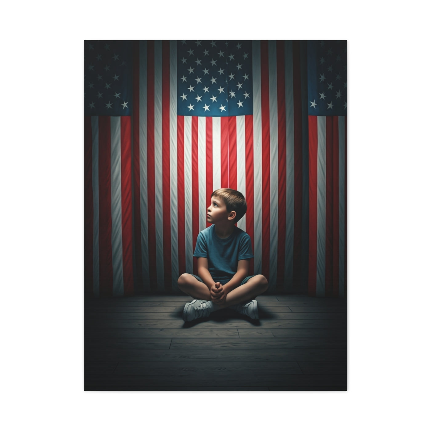 Quiet Sacrifice Beneath the Stars and Stripes Wall Art & Canvas Prints