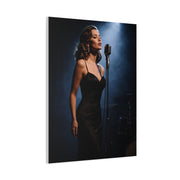 Jazz Vocalist Spotlight Elegance Wall Art & Canvas Print