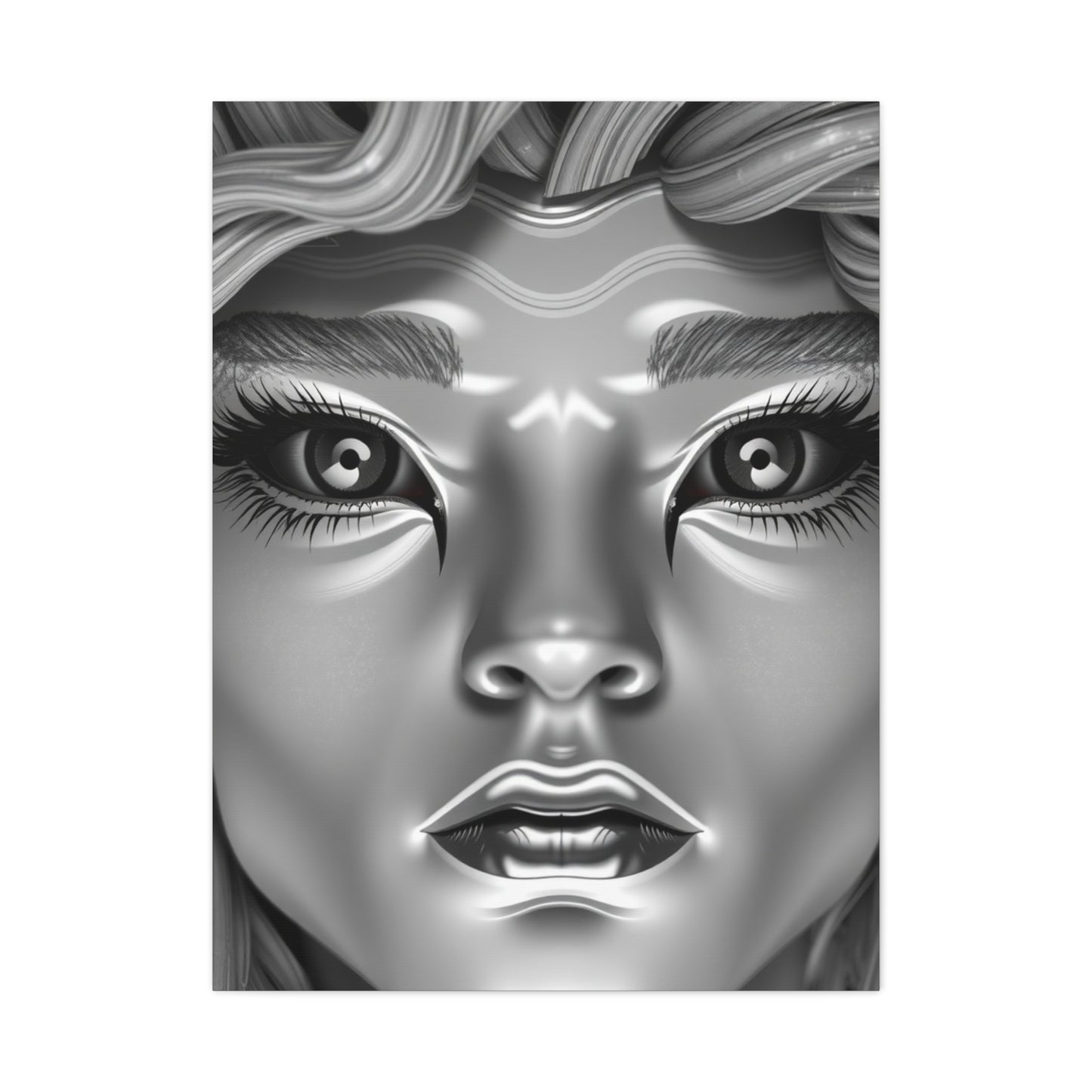 Gray & White Art Supreme Canvas Wall Art & Canvas Print