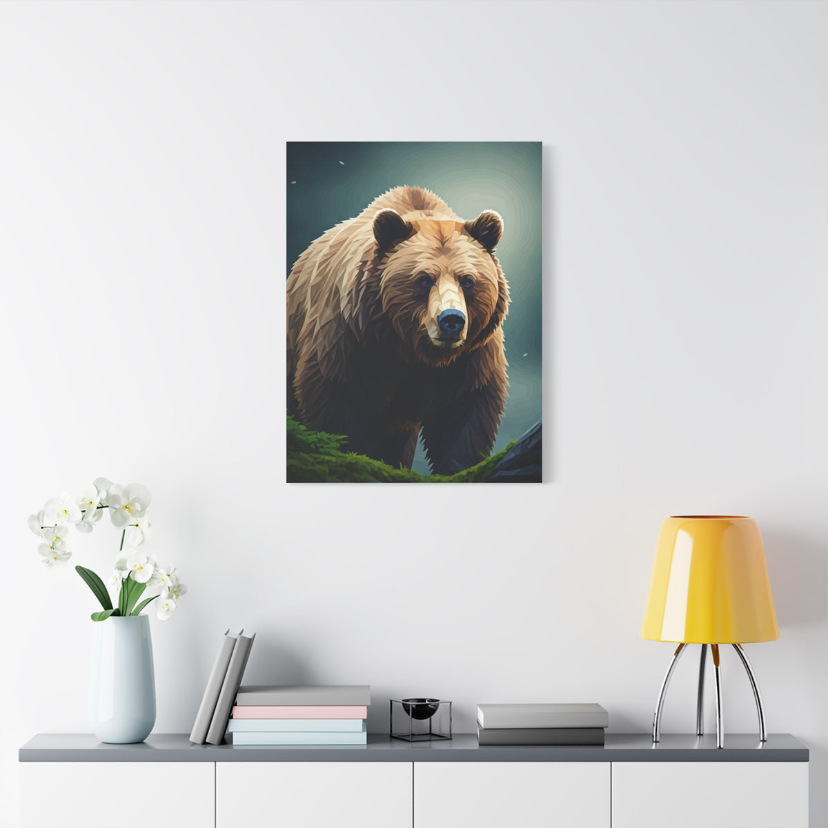 Golden-Toned Bear Portrait Wall Art & Canvas Prints