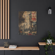 Urban Vintage Collage Skyline Wall Art & Canvas Print