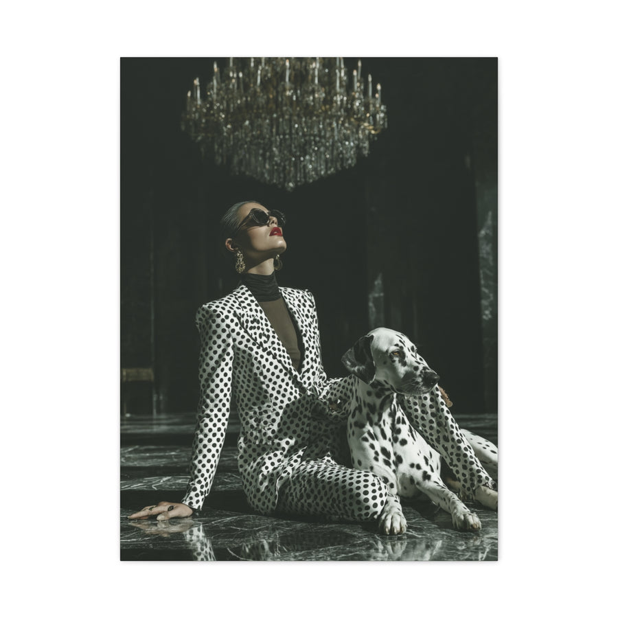 Dalmatian Fashion Editorial Portrait Wall Art & Canvas Print