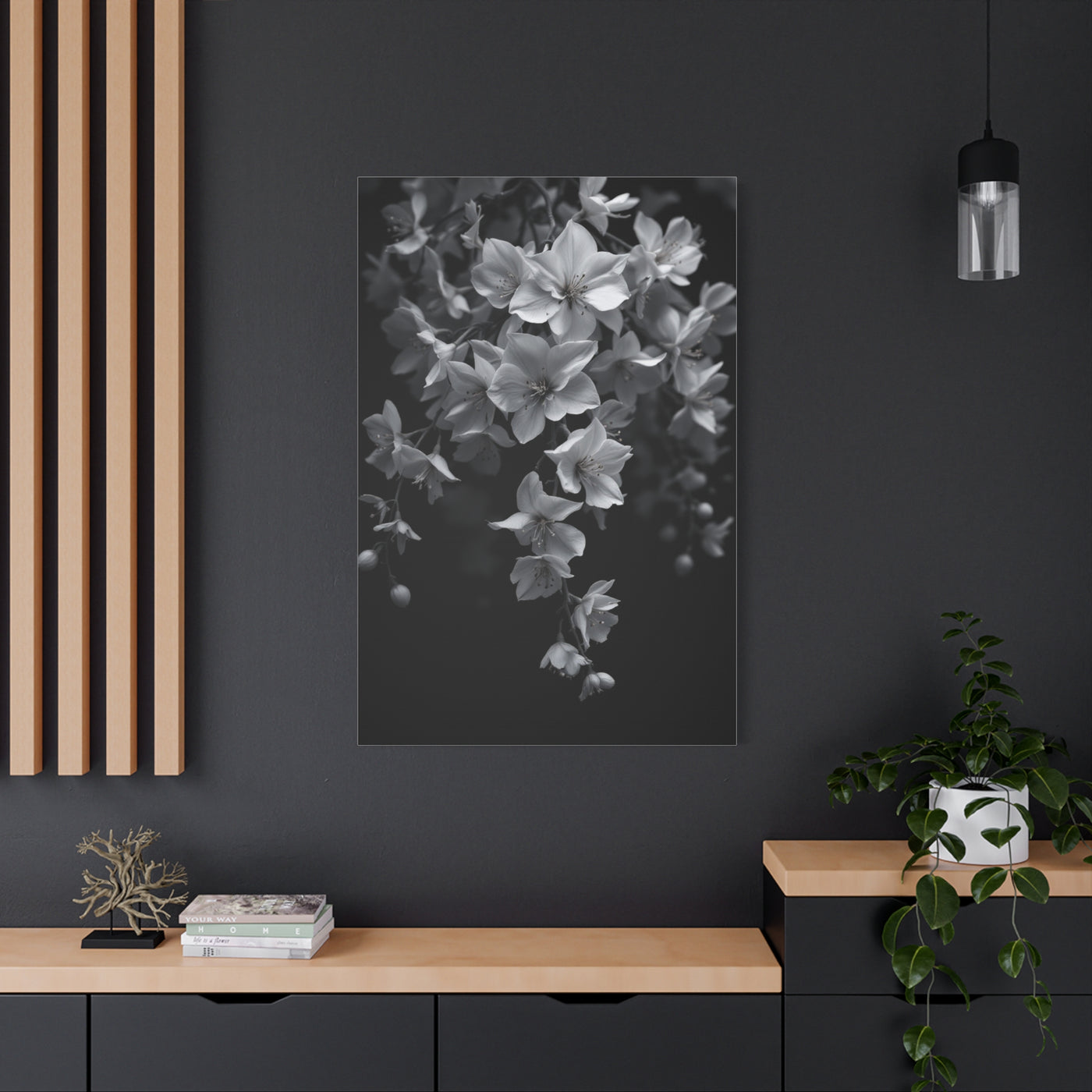 Cascading Cherry Blossom Branch Wall Art & Canvas Prints