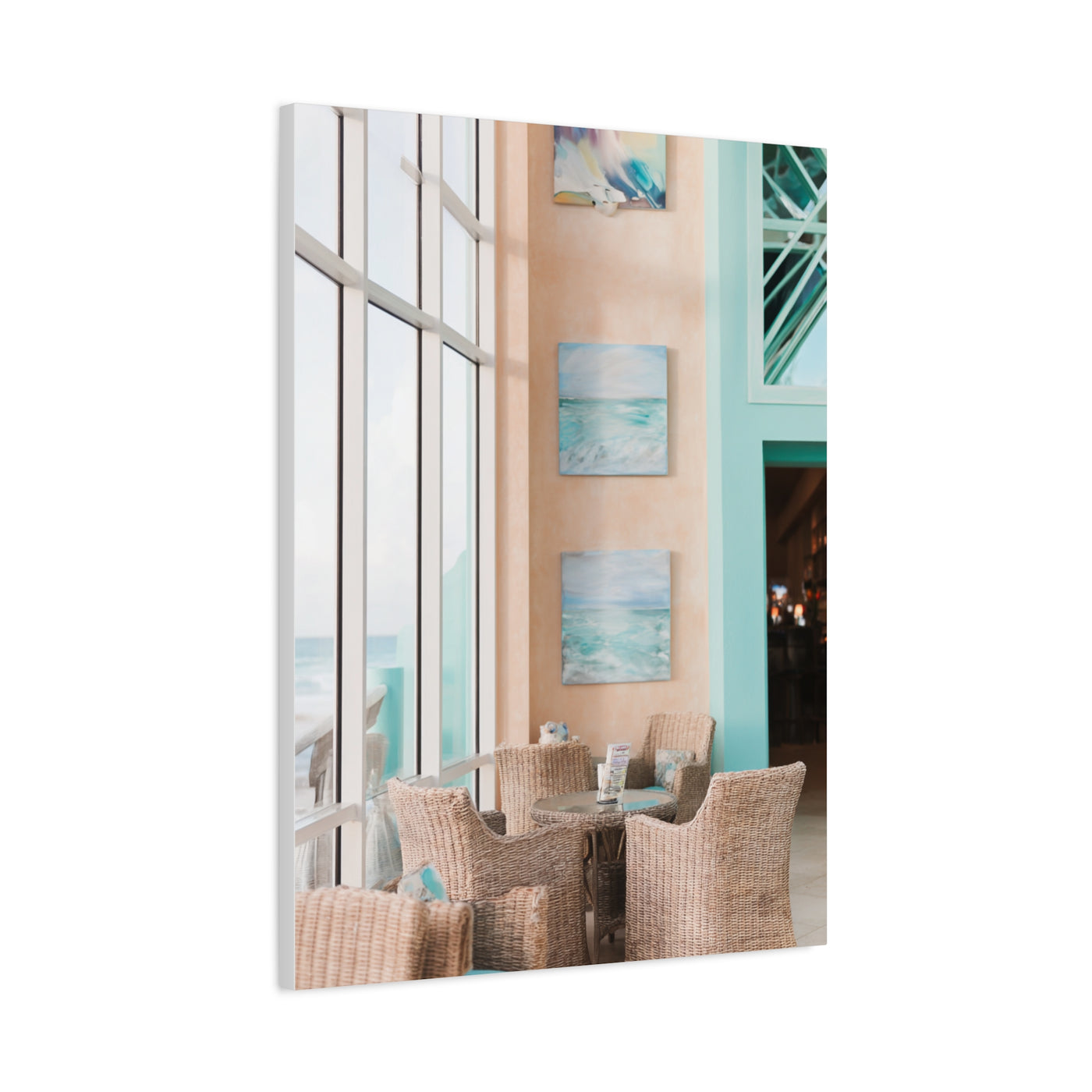Coastal Resort Lounge Ocean Horizon Wall Art & Canvas Print
