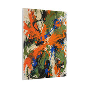 Expressionist Orange Burst Action Painting Wall Art & Canvas Print