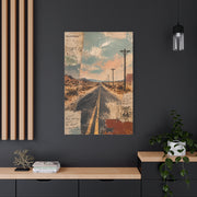 Route 66 Desert Collage Landscape Wall Art & Canvas Print
