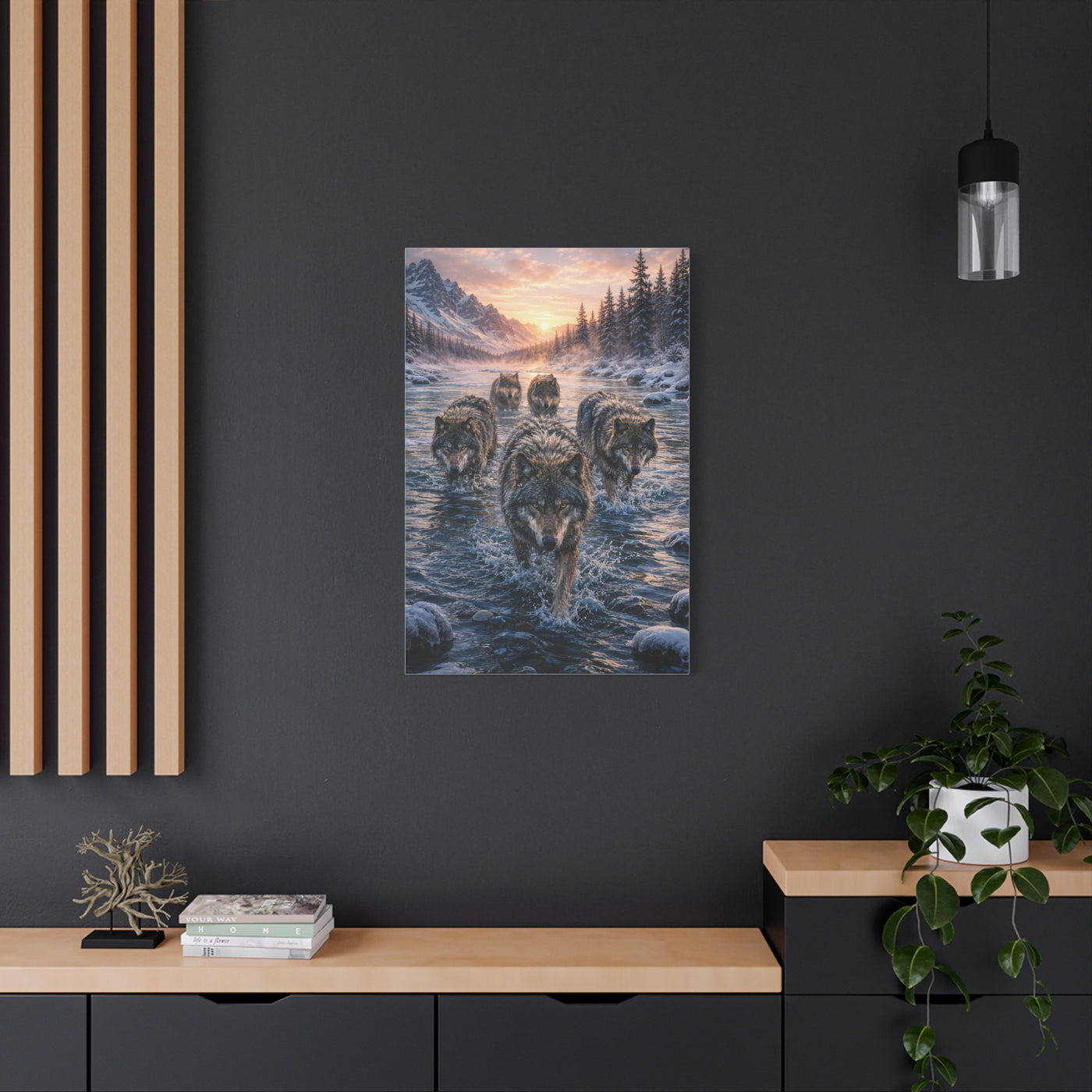 Alpine Dawn Wolf Pack Advance Wall Art & Canvas Print
