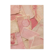 Vintage Pink Paper Collage Wall Art & Canvas Print