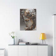 Marble And Gold Kintsugi Sculpture Wall Art & Canvas Print