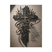 Grace Cross Metal Scripture Wall Art & Canvas Print