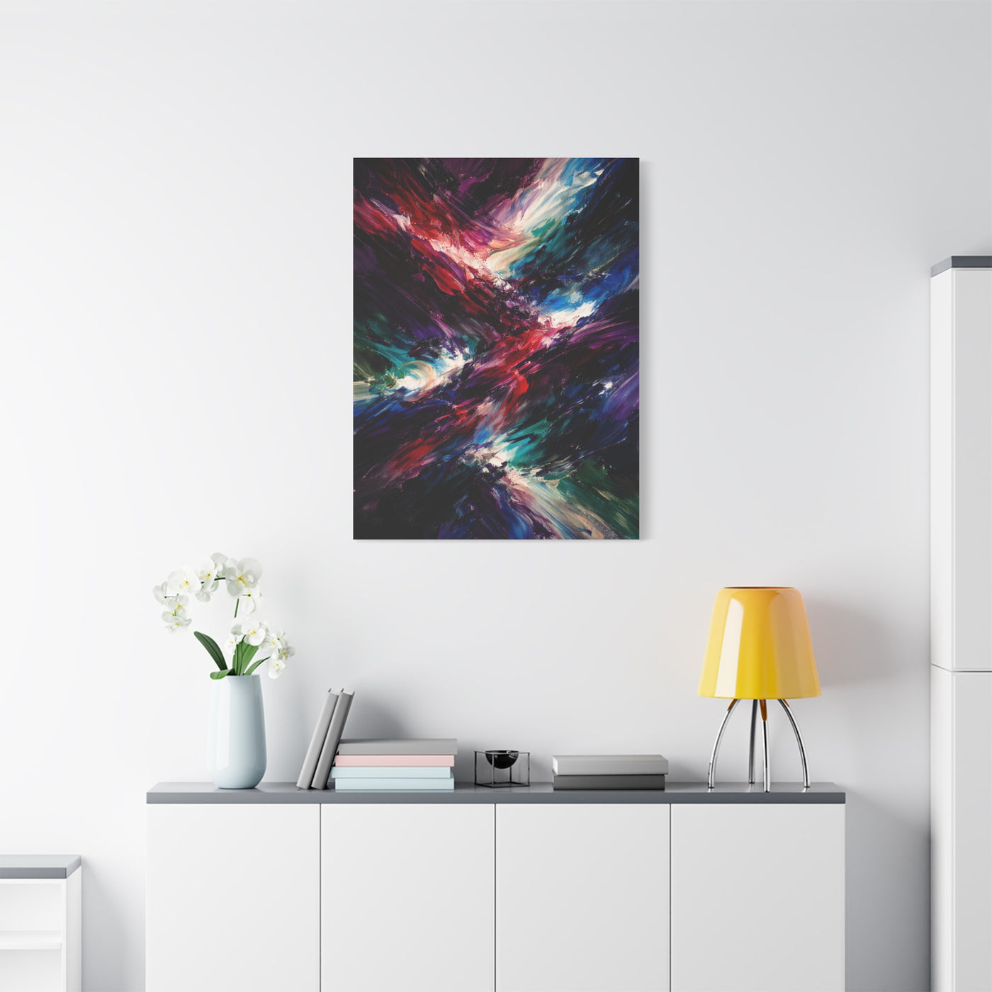 Oversized Jewel-Tone Abstract Expressionist Wall Art & Canvas Print
