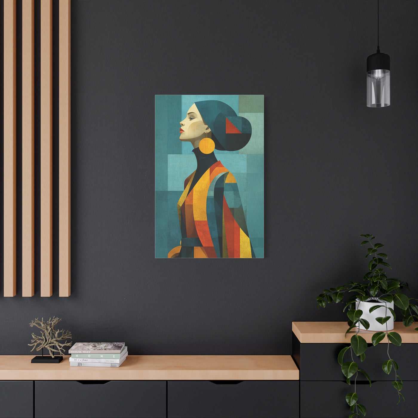 Geometric Fashion Portrait Elegance Wall Art & Canvas Print
