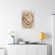 Sleeping Lion Cub Soft Neutral Wall Art & Canvas Print