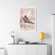 Abstract Bedroom Silhouette Romance Wall Art & Canvas Print