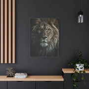 Lion Close Portrait Intense Gaze Wall Art & Canvas Print