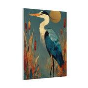 Modernist Heron Marsh Composition Wall Art & Canvas Print