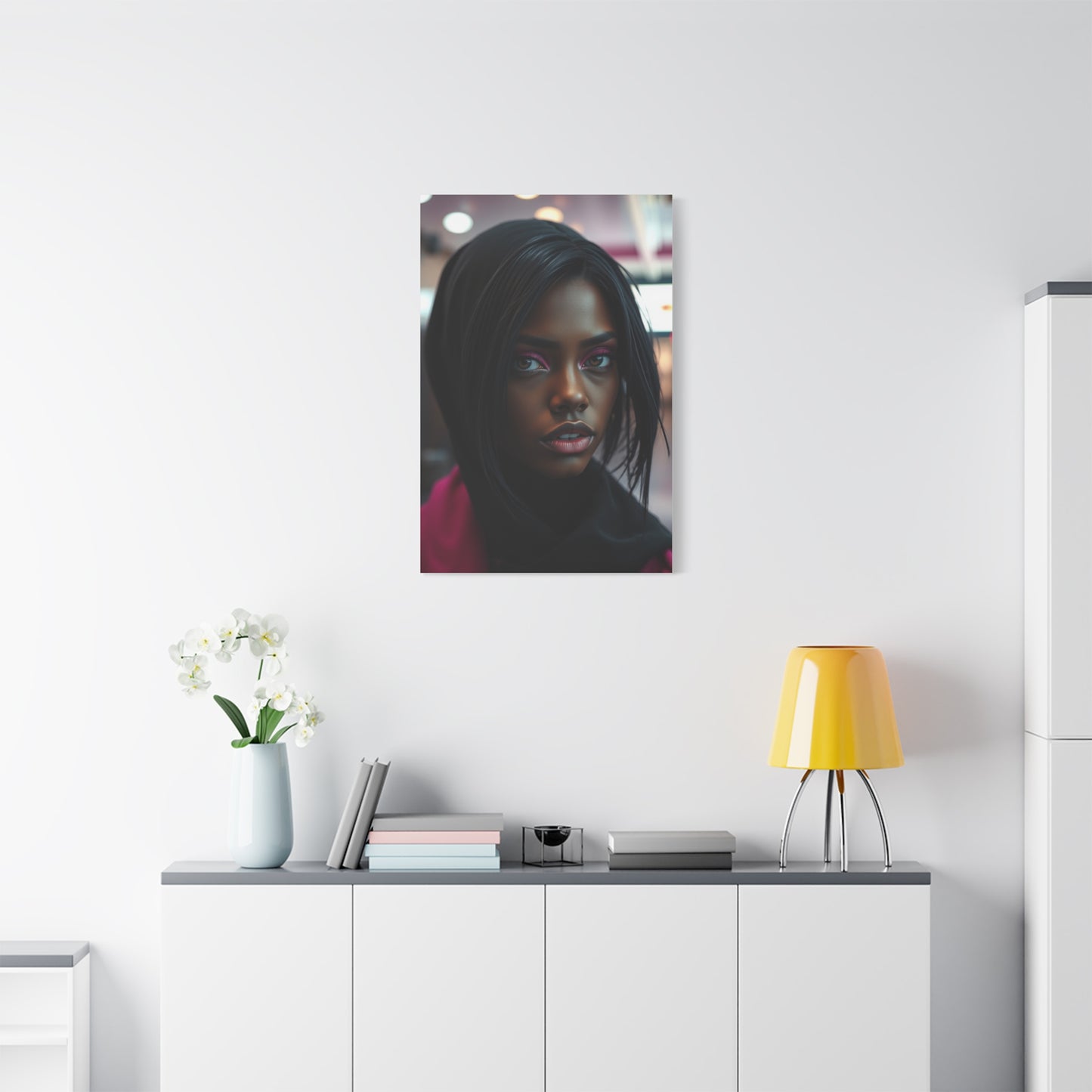 Vision Black & Pink Art Art Wall Art & Canvas Print