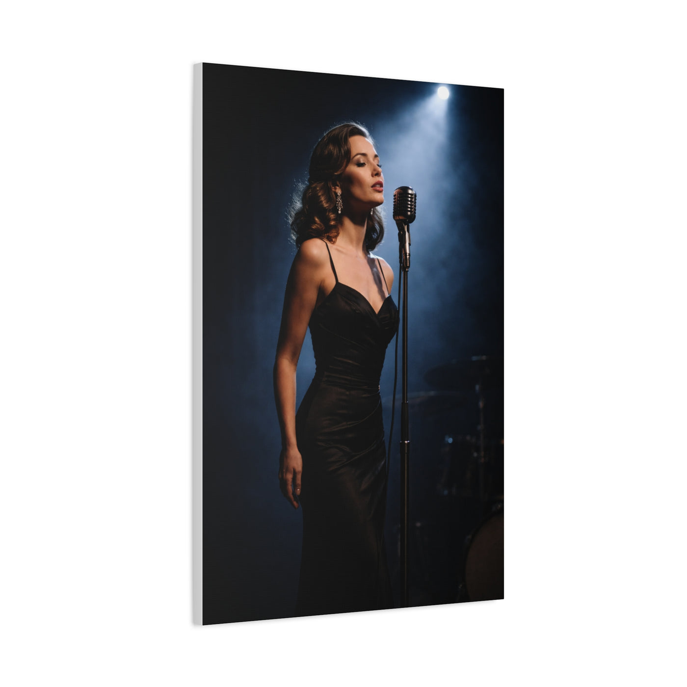 Jazz Vocalist Spotlight Elegance Wall Art & Canvas Print