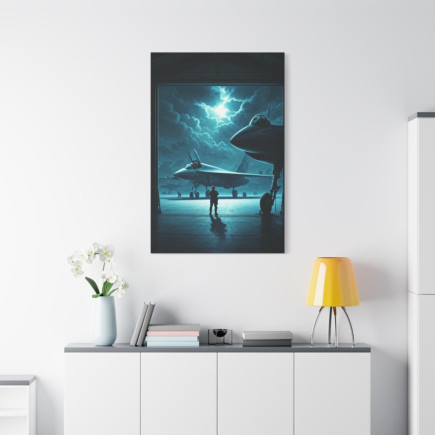 Storm Hangar Jet Silence Wall Art & Canvas Prints
