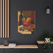 Vintage Negroni Cocktail Poster Wall Art & Canvas Print
