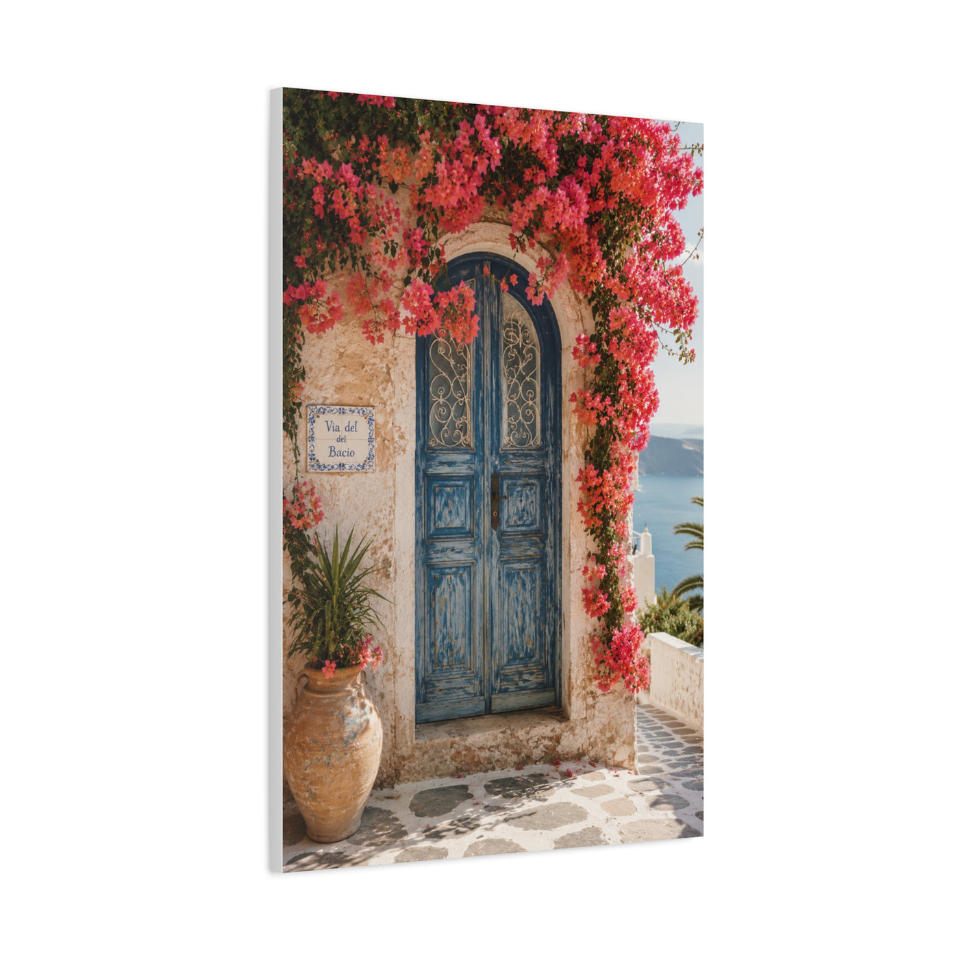Bougainvillea Arch Mediterranean Door Tropical Wall Art & Canvas Print