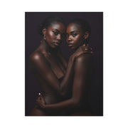 Intimate Dual Portrait Embrace Wall Art & Canvas Print