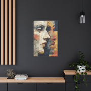 Dual Faces Collage Abstraction Wall Art & Canvas Print