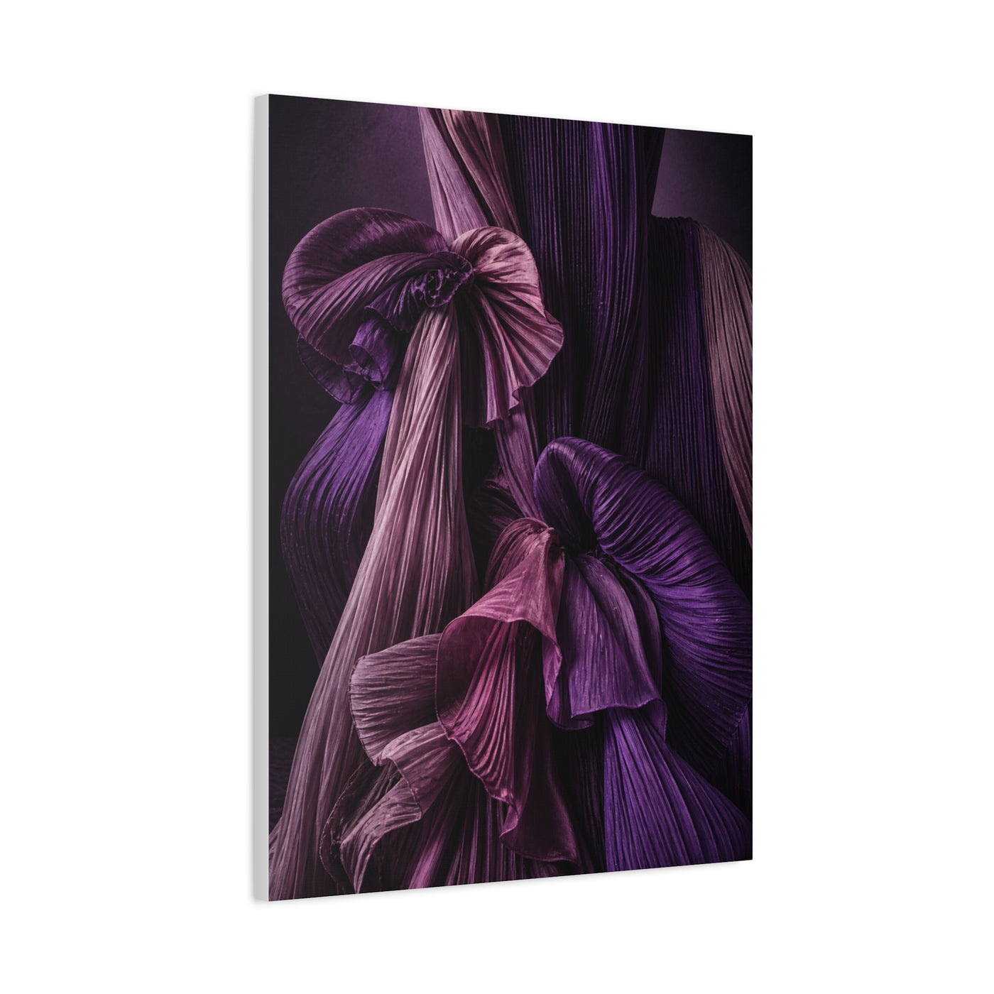 Pleated Silk Sculptural Textile Wall Art & Canvas Print