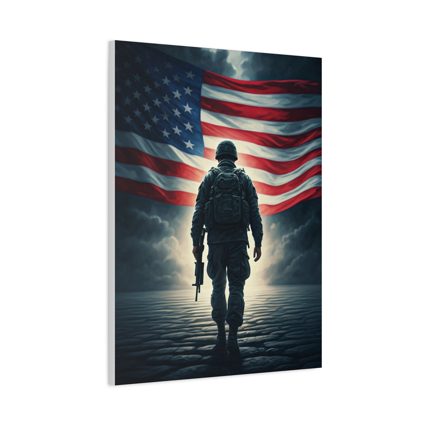 Soldier Standing for Freedom Wall Art & Canvas Prints .