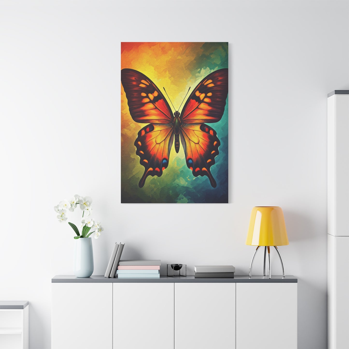 Fiery Monarch Butterfly Spectrum Wall Art & Canvas Prints