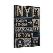 Subway Tile Mosaic Typography Wall Art & Canvas Print