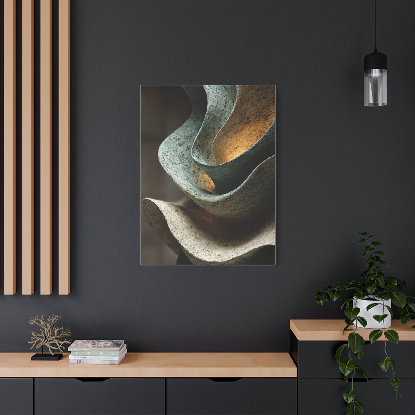 Sculptural Flow Abstract Form Wall Art & Canvas Print