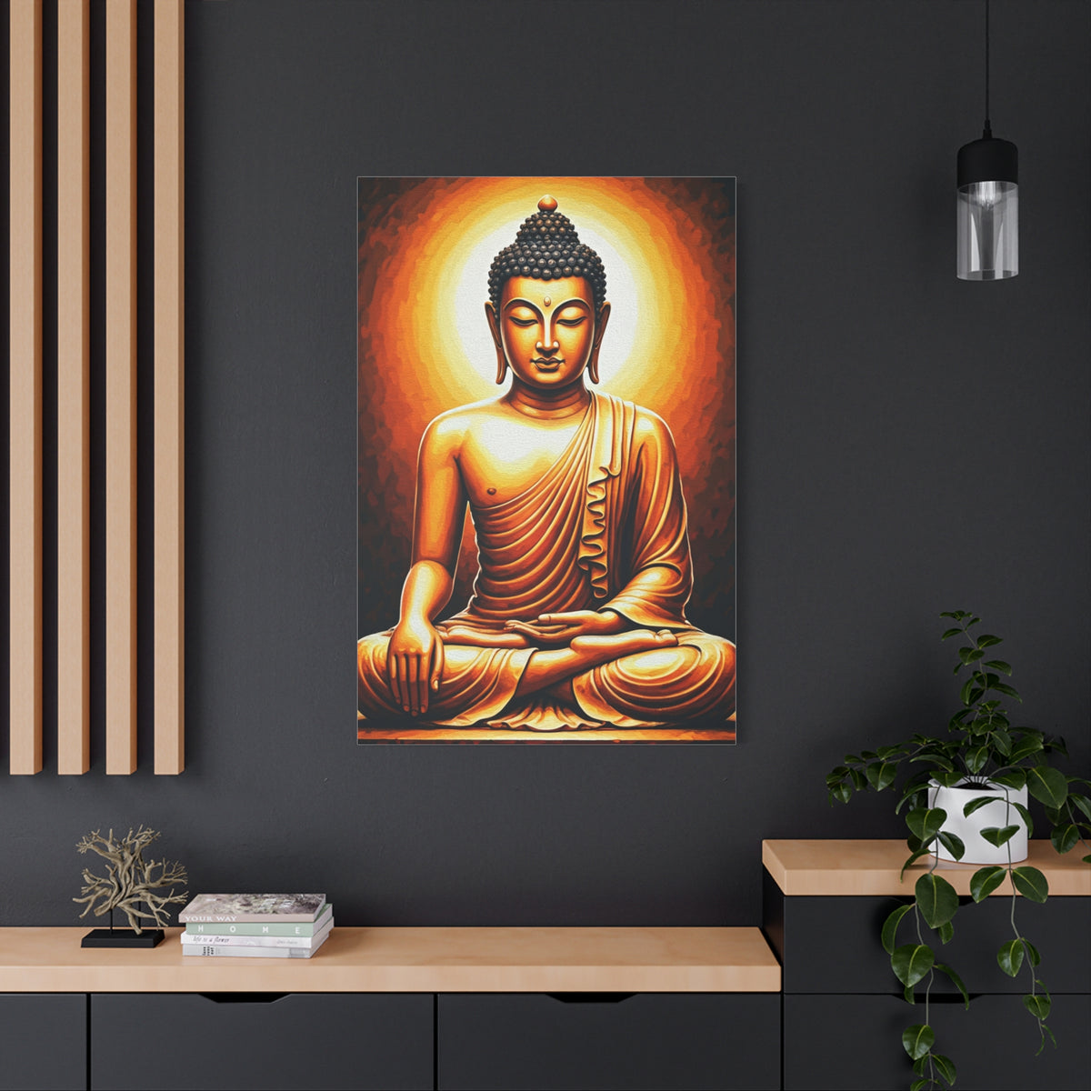 Sacred Enlightenment Buddha Figure Wall Art & Canvas Prints