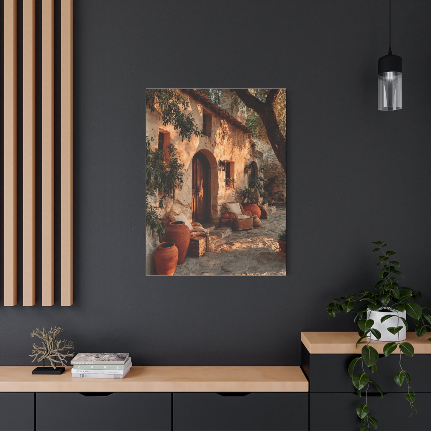 Mediterranean Farmhouse Courtyard Wall Art & Canvas Print