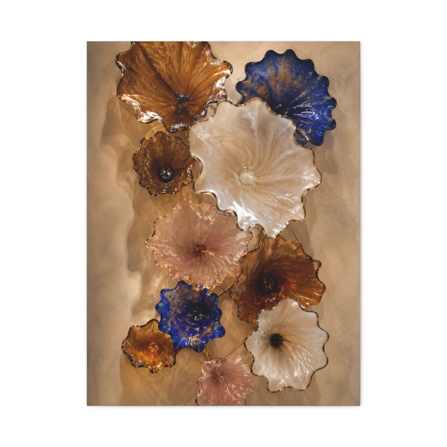 Murano Glass Floral Wall Sculpture Composition Wall Art & Canvas Print