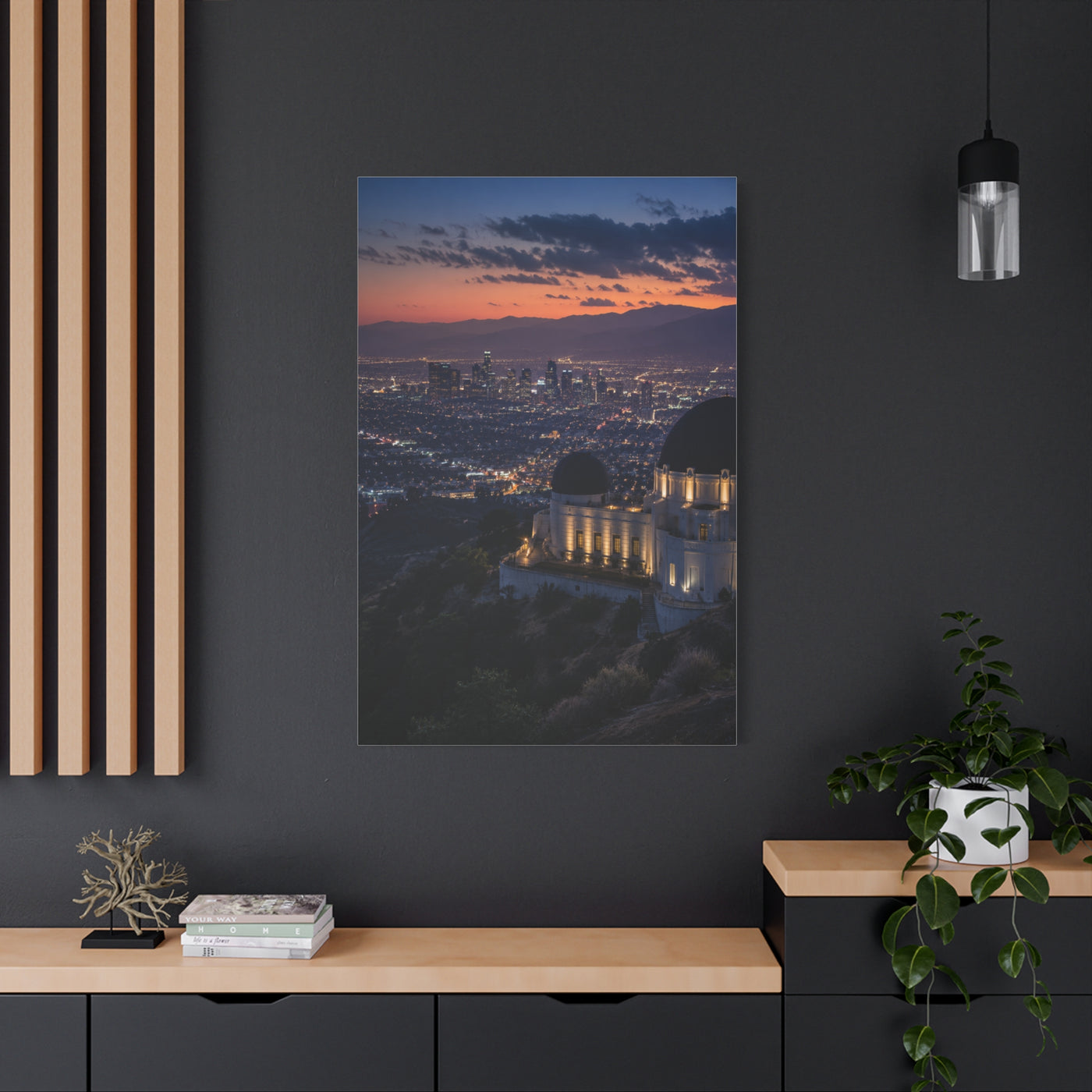 Los Angeles Skyline from Griffith Observatory Wall Art & Canvas Print