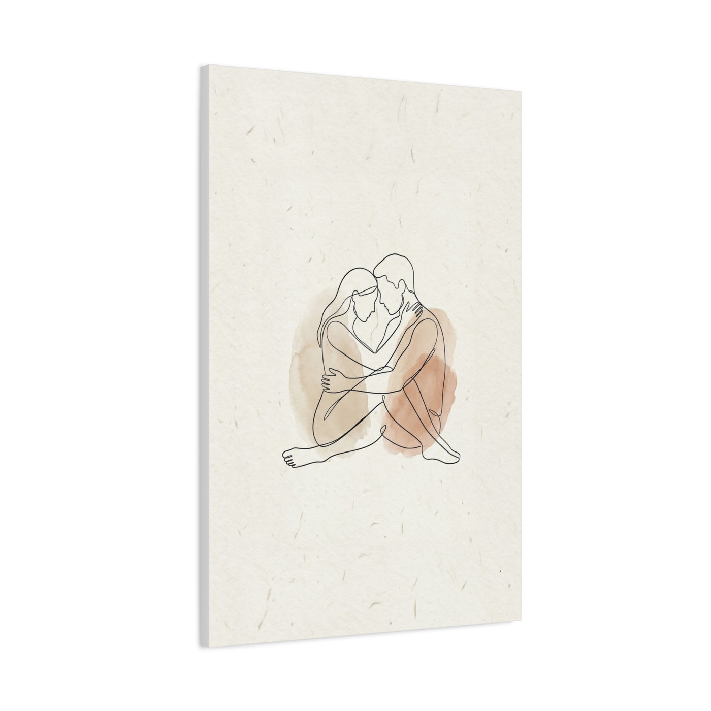Minimal Line Art Intimate Embrace Wall Art & Canvas Print