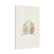 Minimal Line Art Intimate Embrace Wall Art & Canvas Print