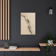 Expressive Hands Charcoal Study Wall Art & Canvas Print