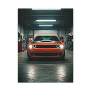 Dodge Challenger Demon Industrial Garage Presence Wall Art & Canvas Prints