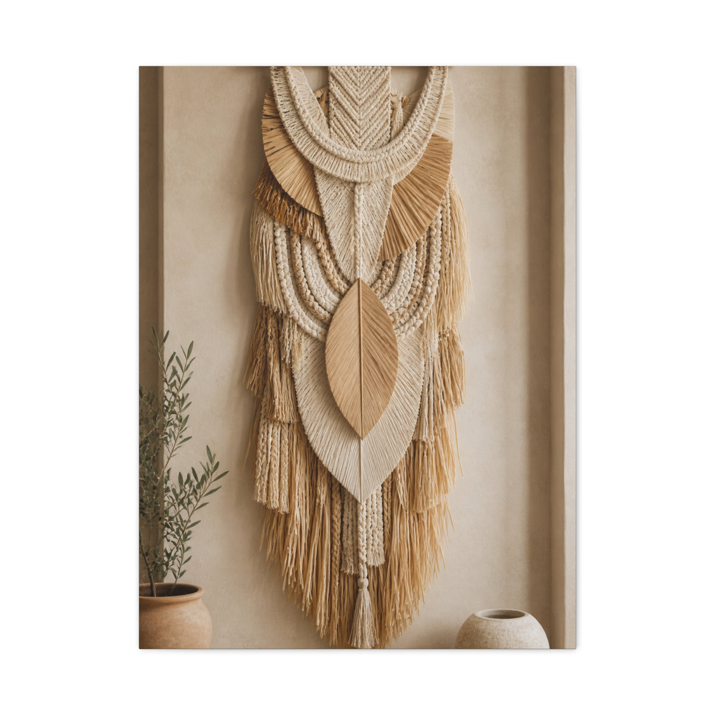 Handwoven Natural Fiber Wall Hanging Wall Art & Canvas Print
