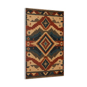 Navajo Inspired Geometric Textile Southwest Wall Art & Canvas Print