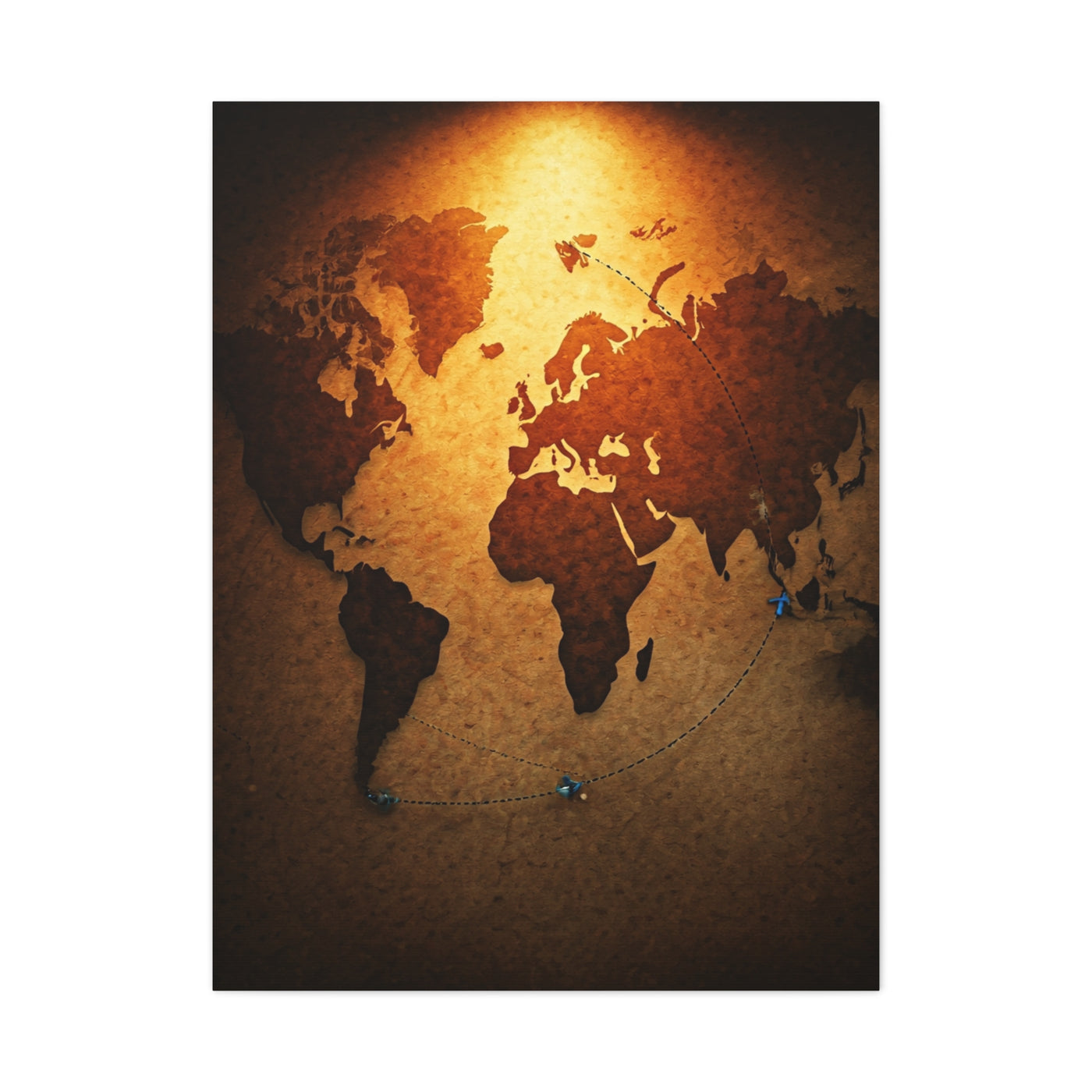 World Journey Aviation Map Wall Art & Canvas Prints