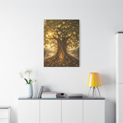 Golden Bodhi Tree Illumination Wall Art & Canvas Print