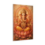 Lord Ganesha Lotus Blessing Wall Art & Canvas Print