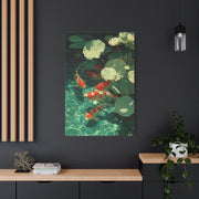 Green Koi Pond Lily Reflection Wall Art & Canvas Print