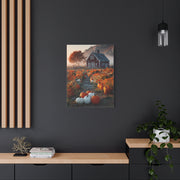 Pumpkin Patch Farm Path Wall Art & Canvas Print